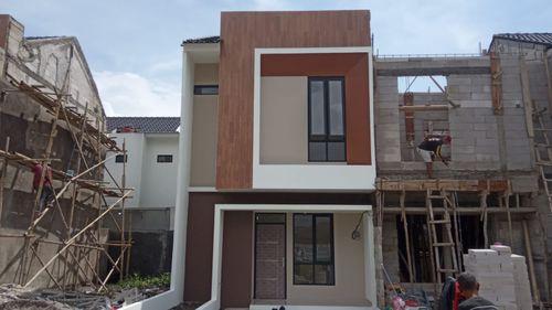 foto tampak rumah tipe 50 Compact (468) perumahan G-Land Ciwastra Park