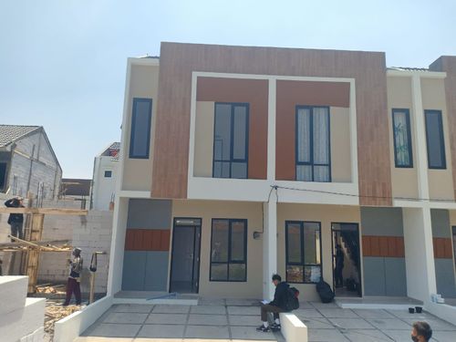 foto tampak rumah tipe 50 Compact (447) perumahan G-Land Ciwastra Park