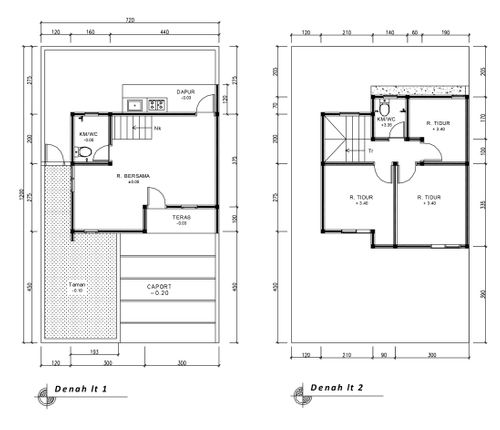 foto denah rumah tipe 60 Compact (569) perumahan G-Land Ciwastra Park