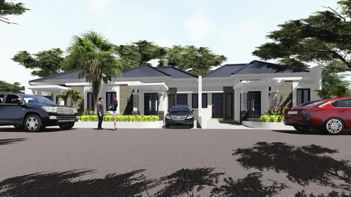 foto tampak rumah tipe 45/80 perumahan Tritih Golf Residence
