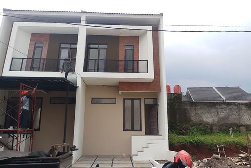 foto tampak rumah tipe 54 Compact (515) perumahan The Green Padasuka