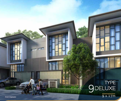 foto tampak rumah tipe 9 Deluxe perumahan Semayang