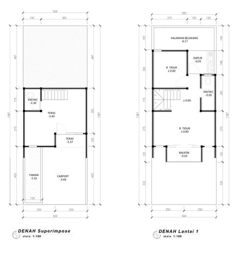 foto denah rumah tipe 55 Superimposed Platinum (425) perumahan G-Land Padalarang Residence 2