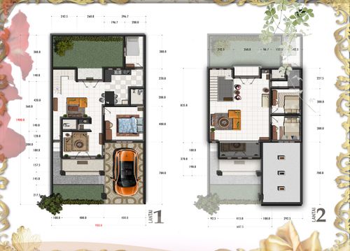 foto denah rumah tipe 180 perumahan A. YANI REGENCY