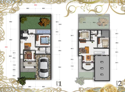 foto denah rumah tipe 120 perumahan A. YANI REGENCY
