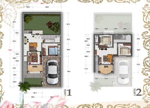 foto denah rumah tipe 100 perumahan A. YANI REGENCY