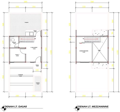 foto denah rumah tipe 33 Mezzanine (345) perumahan Griya Pataruman Asri 3