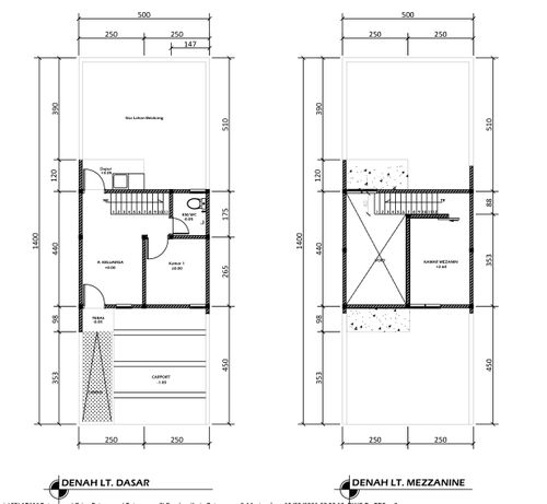 foto denah rumah tipe 33 Mezzanine (359) perumahan Griya Pataruman Asri 3