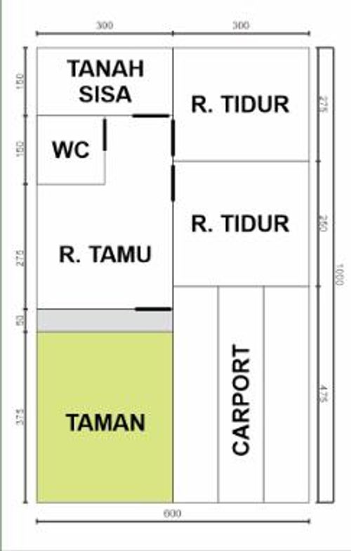 foto denah rumah tipe 30/60m perumahan GRIYA TOMO ASRI