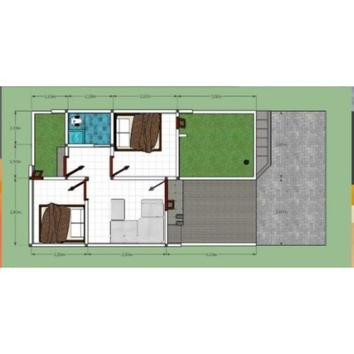 foto denah rumah tipe 33/60 perumahan DUBEILESTARI II