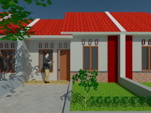 foto tampak rumah tipe 36 perumahan Griya Emerald Mejasem tahap 2