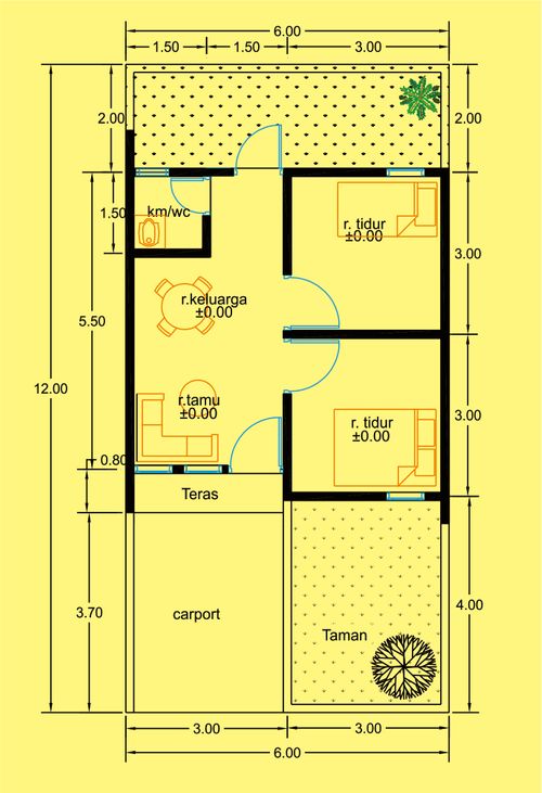 foto denah rumah tipe 36 perumahan Griya Emerald Mejasem tahap 2