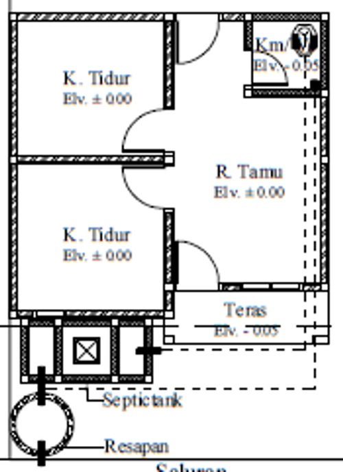 foto denah rumah tipe 36 / 60 perumahan AKASIAGIRI LAND