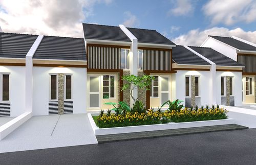 foto tampak rumah tipe ALEXANDRIA perumahan Cluster Melati Hills