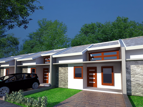 foto tampak rumah tipe CLARISSA perumahan Cluster Melati Hills