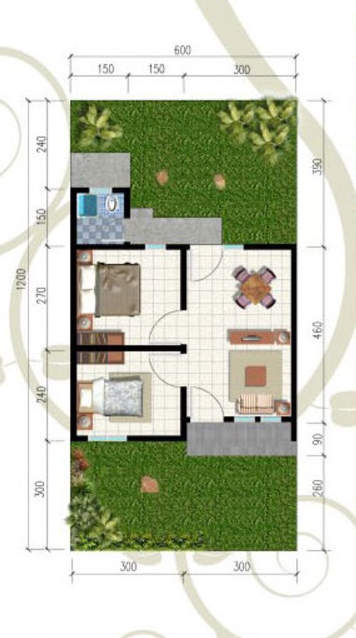 foto denah rumah tipe T. 36 perumahan BUMI TEGAL BESAR