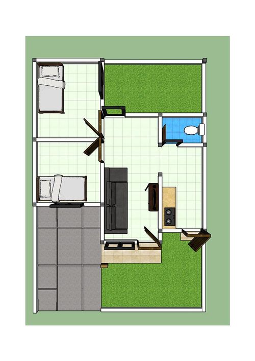 foto denah rumah tipe 45 perumahan DEWI SINTA RESIDENCE 2