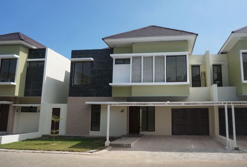 foto tampak rumah tipe Grand Trivial (14x18) perumahan Water Front City 2 Premier Residence