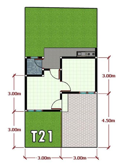 foto denah rumah tipe T.21/119 perumahan Graha Sejahtera Gentan