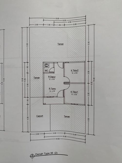 foto denah rumah tipe 36 perumahan Bahar regency 2