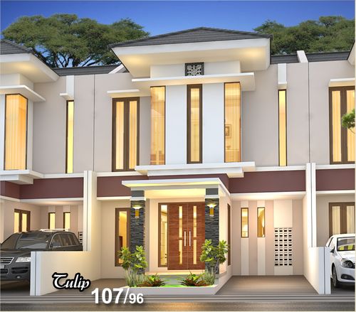 foto tampak rumah tipe Tulip 107/96 perumahan CASSABLANCA RESIDENCE