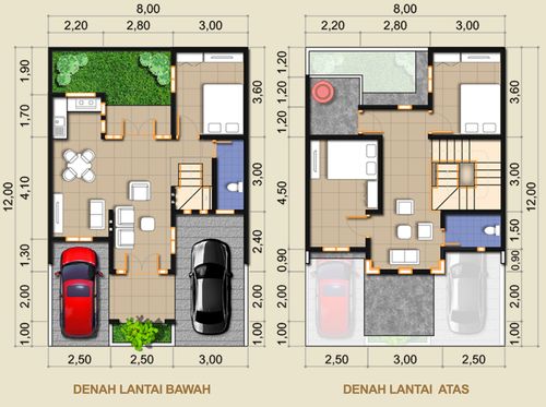 foto denah rumah tipe Tulip 107/96 perumahan CASSABLANCA RESIDENCE
