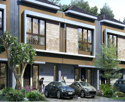 foto tampak rumah tipe ASTER perumahan GRAHA RAYA FORTUNE ESSENCE