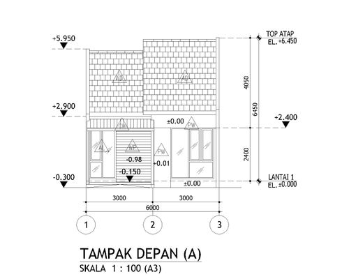 foto tampak rumah tipe Pianta 5654 perumahan Cifest Hill