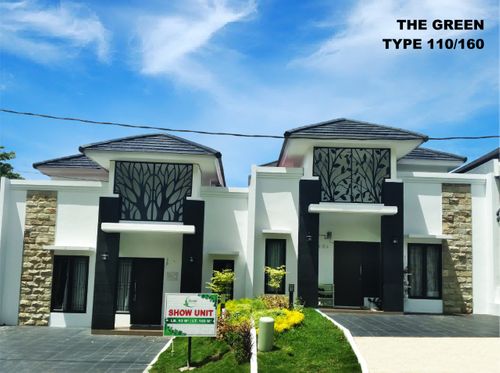 foto tampak rumah tipe 110/160 perumahan THE GREEN