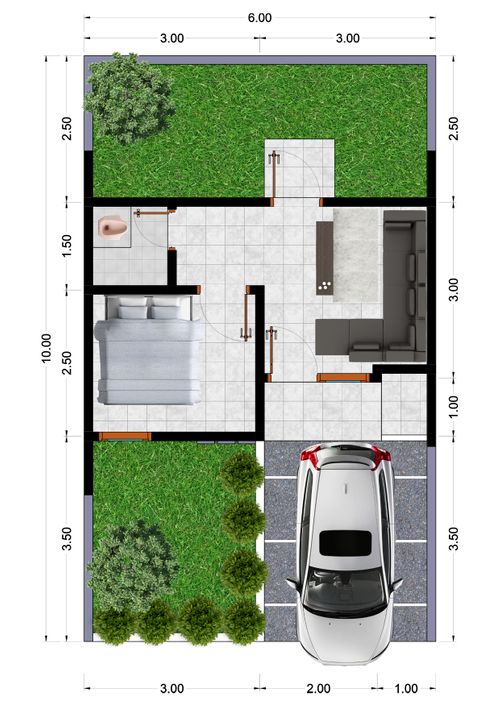 foto denah rumah tipe 25/60 perumahan Graha Cipta 5 Blok I
