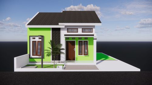 foto tampak rumah tipe 36 perumahan Tubagus Palm Indah Residence 2