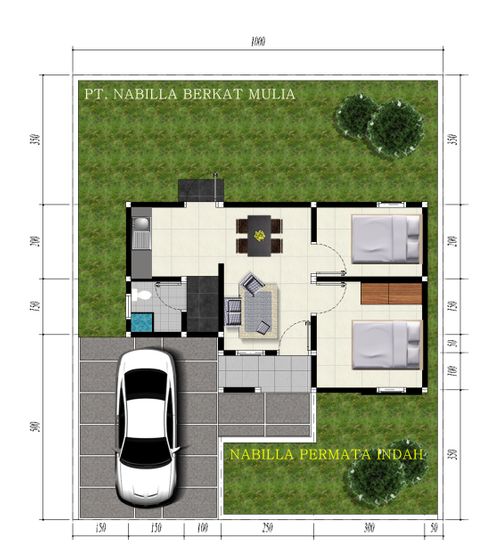 foto denah rumah tipe 36 subsidi perumahan NABILLA PERMATA INDAH