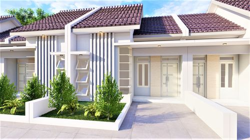 foto tampak rumah tipe 45/72 perumahan PURI CENDANA INDAH