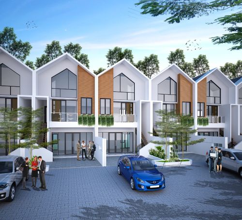 foto tampak rumah tipe Show House perumahan NATURA RESIDENCES