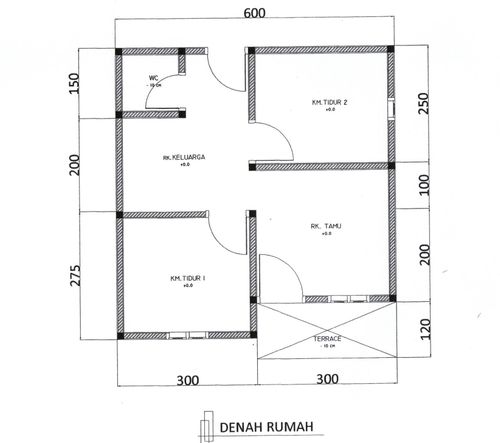 foto denah rumah tipe Subsidi perumahan Graha Yasa Baturaja