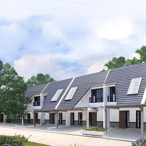 foto tampak rumah tipe PANDAWA 58/78 (AGUST) perumahan Cluster Sriwijaya - Darmawangsa Residence Bekasi