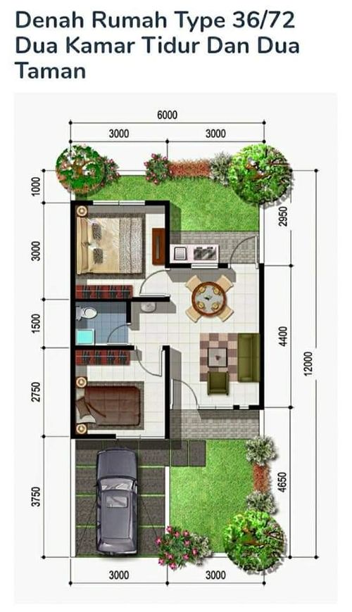 foto denah rumah tipe 36 perumahan GRIYA SENDANG REJO LANGKAT