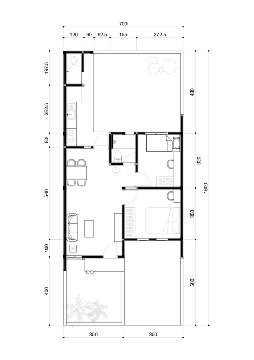 foto denah rumah tipe 54/192 perumahan Garden City 2