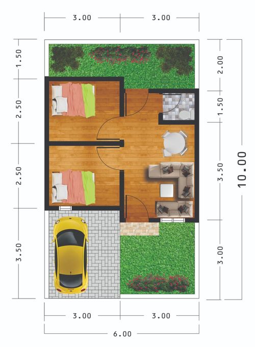 foto denah rumah tipe mutiara kunir tahap 2 perumahan Mutiara Kunir Residence Tahap 2