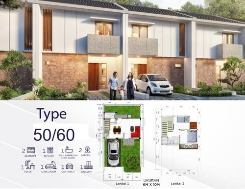 foto denah rumah tipe AA-03 perumahan ROYAL PANDAAN