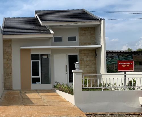 foto tampak rumah tipe 36 perumahan Avani Terra Residence