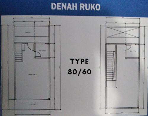 foto denah rumah tipe RUKO perumahan KURNIA RESIDENCE CIPUNAGARA