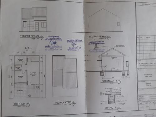 foto denah rumah tipe R perumahan Klari Indah Permata K18