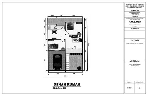 foto denah rumah tipe 36 Subsidi perumahan Griya Dafista 2