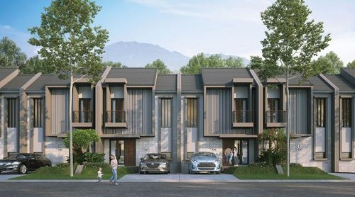 foto tampak rumah tipe Legato perumahan Rancamaya Golf Estate
