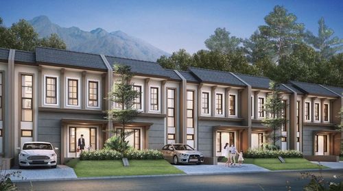 foto tampak rumah tipe Animatio perumahan Rancamaya Golf Estate