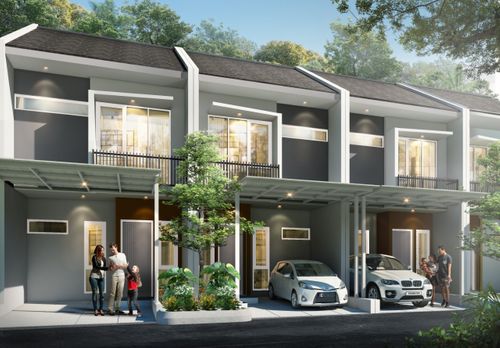 foto tampak rumah tipe Violet 47/85 perumahan Magnolia Residence