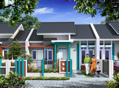 foto tampak rumah tipe TURQUOIS perumahan PERMATA TANGERANG
