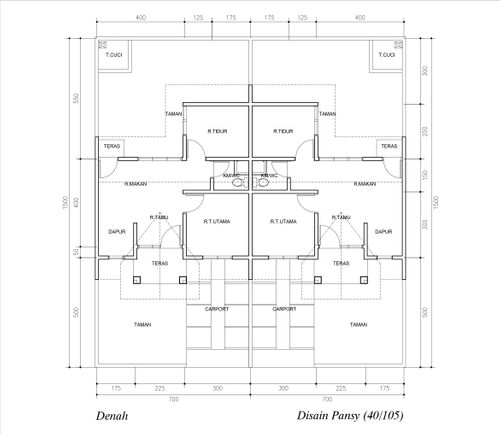 foto denah rumah tipe 40 PANSY perumahan PERMATA TANGERANG