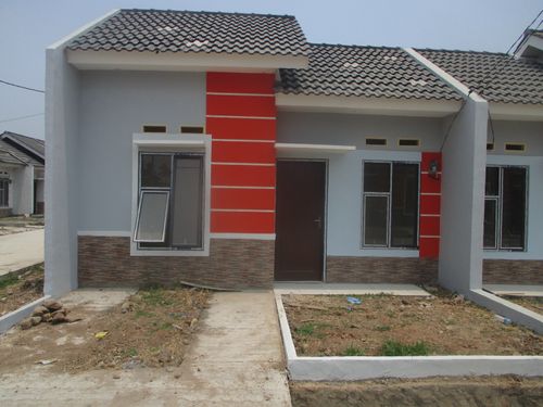 foto tampak rumah tipe 30 / 60 perumahan Griya Artha Sepatan
